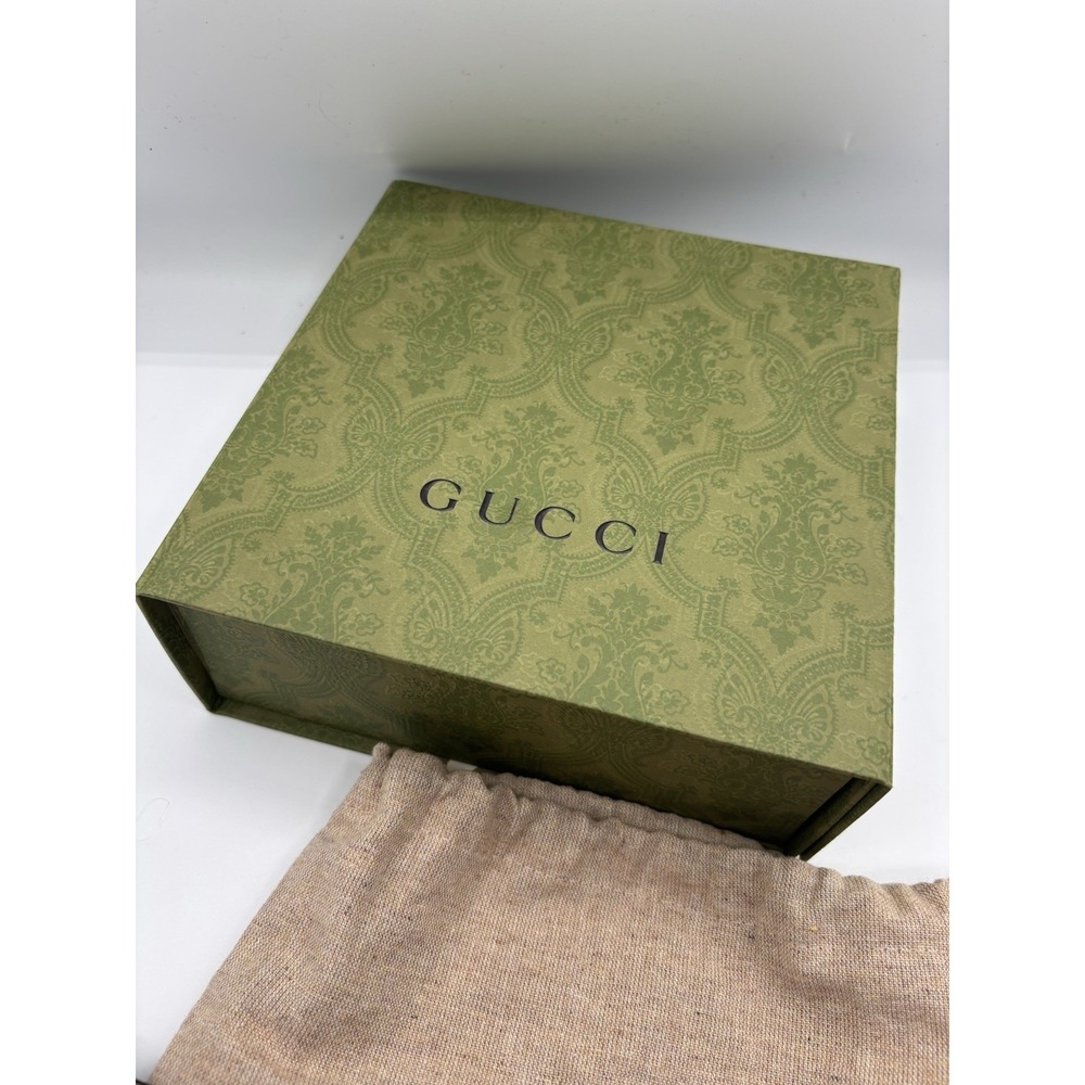 Gucci‎ Authentic Crystal Interlocking G Black Leather Logo Belt 85.34 Made Italy - Picture 5 of 10